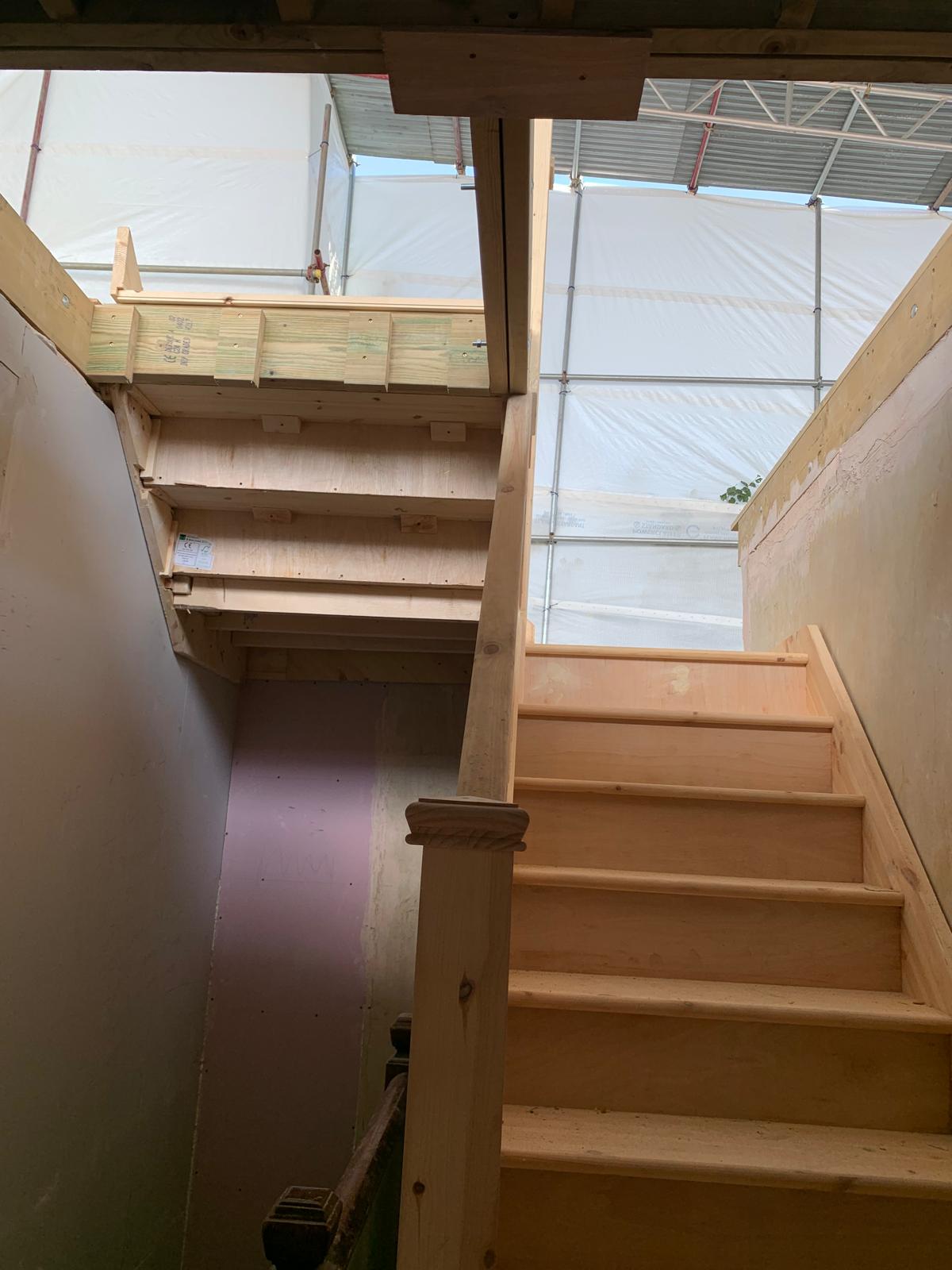 Staircase installation, residential renovation in London