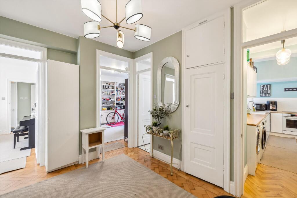 Finished entrance hall, residential renovation in London