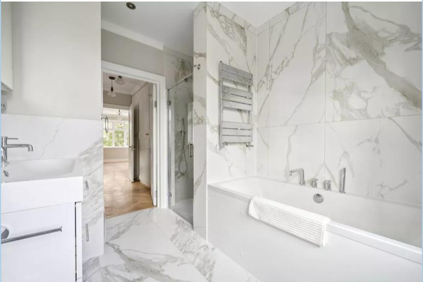 Finished bathroom, residential renovation in London
