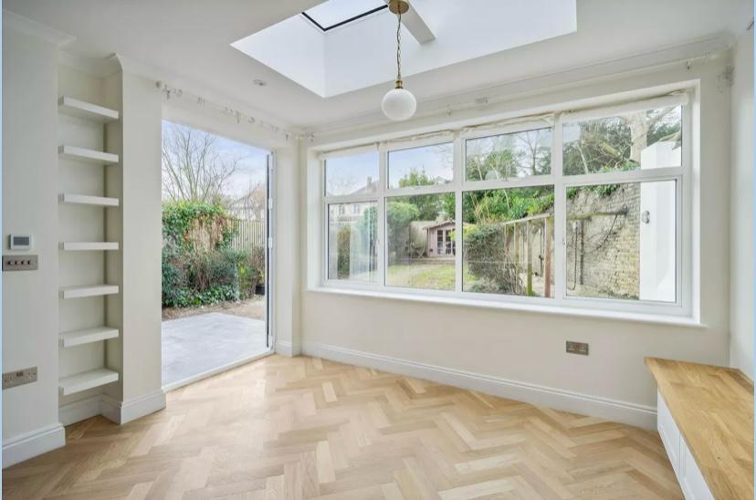 Finished garden room, residential renovation in London